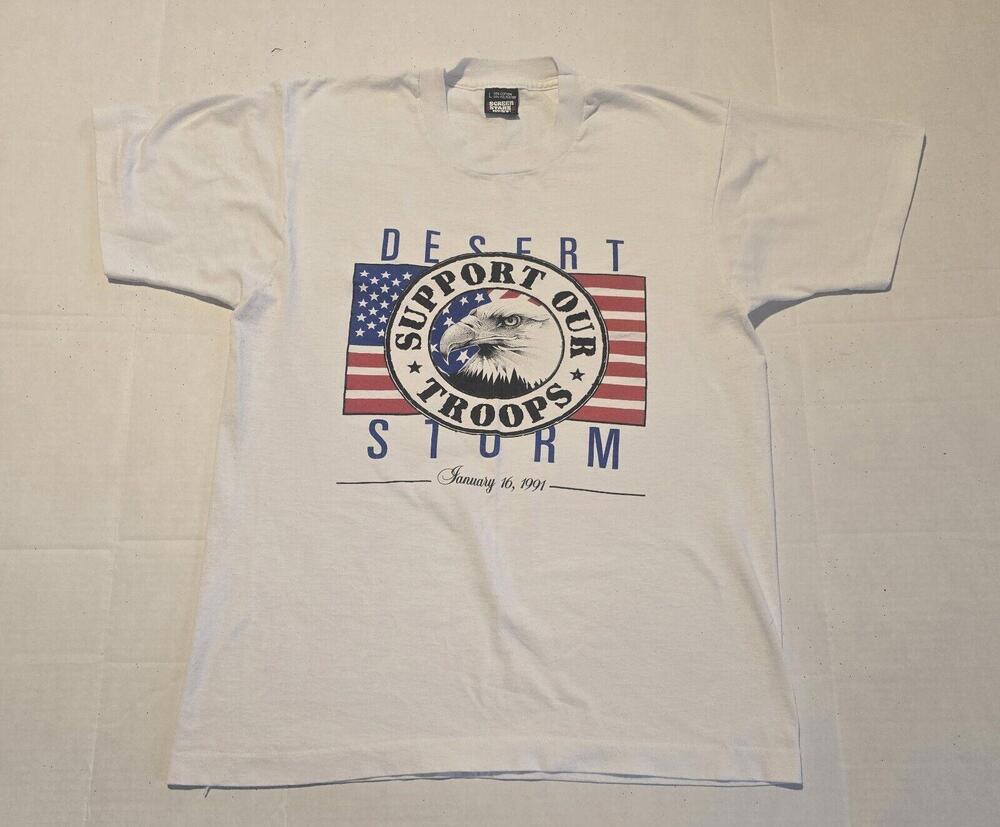 Vintage Screen Stars Best Mens T Shirt L Single Stitch 1991 DESERT STORM